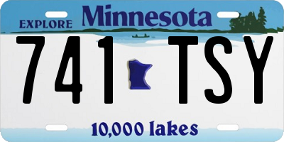 MN license plate 741TSY