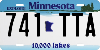 MN license plate 741TTA