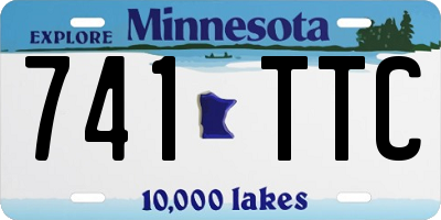 MN license plate 741TTC