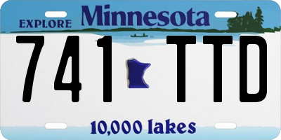 MN license plate 741TTD