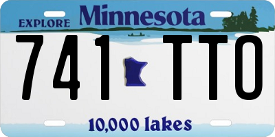 MN license plate 741TTO