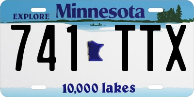 MN license plate 741TTX