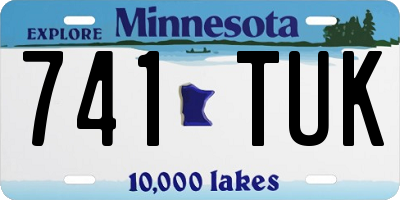 MN license plate 741TUK
