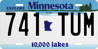 MN license plate 741TUM