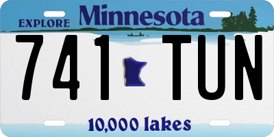 MN license plate 741TUN