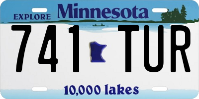 MN license plate 741TUR