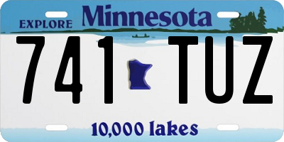MN license plate 741TUZ