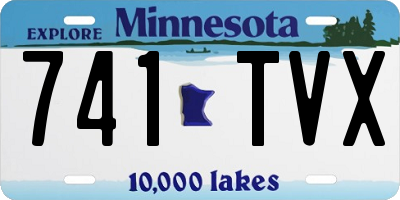 MN license plate 741TVX