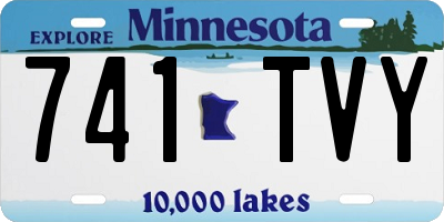 MN license plate 741TVY