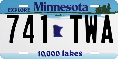 MN license plate 741TWA