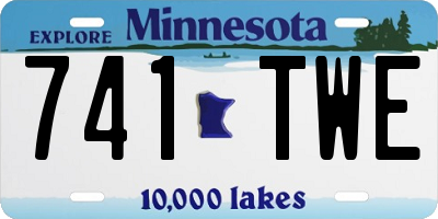 MN license plate 741TWE