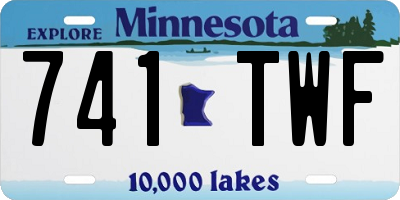MN license plate 741TWF
