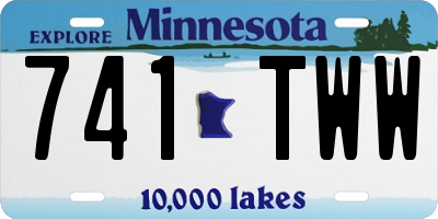MN license plate 741TWW