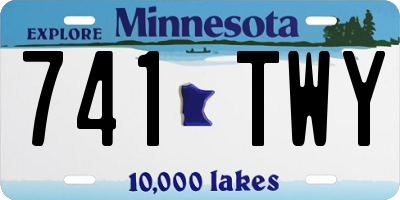 MN license plate 741TWY