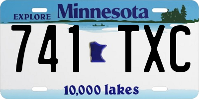 MN license plate 741TXC