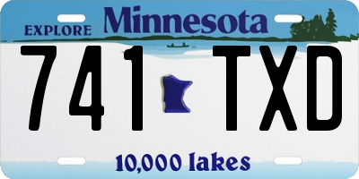 MN license plate 741TXD
