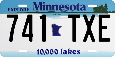 MN license plate 741TXE