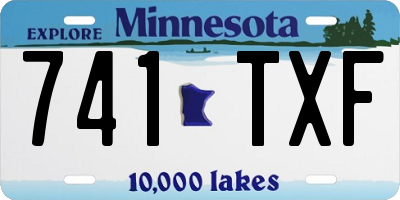 MN license plate 741TXF