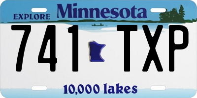 MN license plate 741TXP