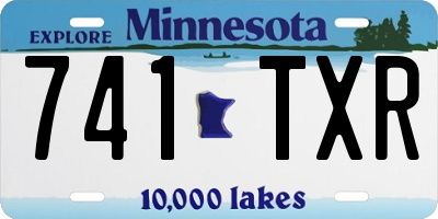 MN license plate 741TXR