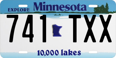 MN license plate 741TXX