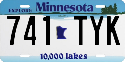 MN license plate 741TYK