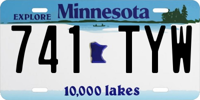 MN license plate 741TYW