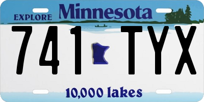 MN license plate 741TYX