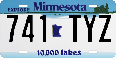 MN license plate 741TYZ