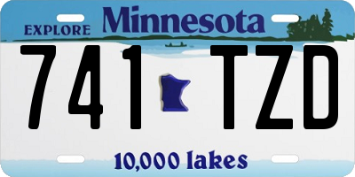 MN license plate 741TZD