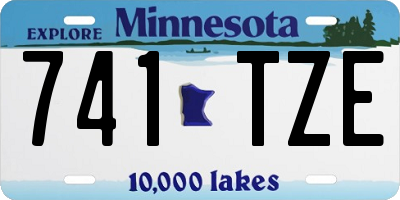 MN license plate 741TZE