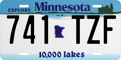 MN license plate 741TZF