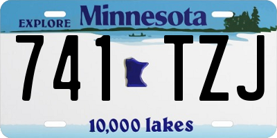 MN license plate 741TZJ
