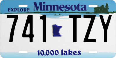 MN license plate 741TZY