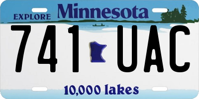MN license plate 741UAC