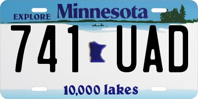 MN license plate 741UAD
