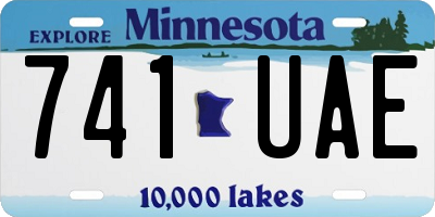 MN license plate 741UAE