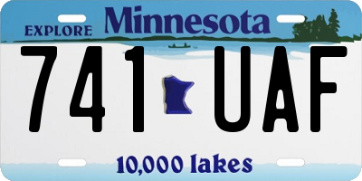 MN license plate 741UAF