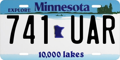 MN license plate 741UAR