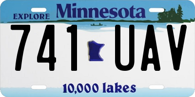 MN license plate 741UAV