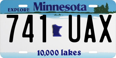MN license plate 741UAX