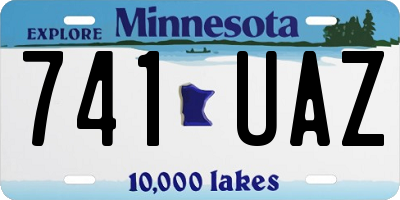 MN license plate 741UAZ
