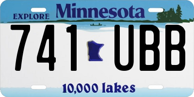 MN license plate 741UBB
