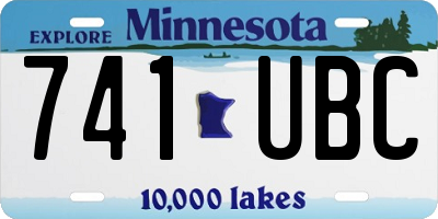 MN license plate 741UBC