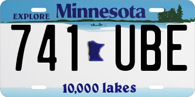 MN license plate 741UBE