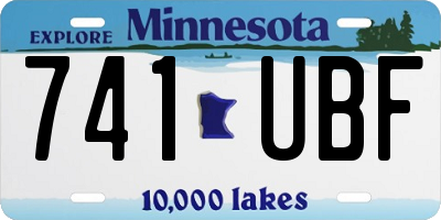 MN license plate 741UBF