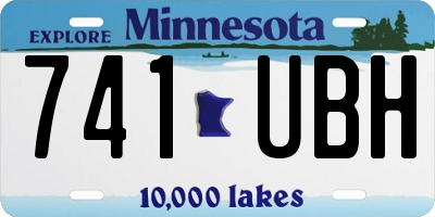 MN license plate 741UBH