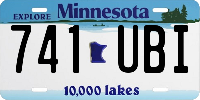 MN license plate 741UBI