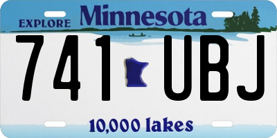 MN license plate 741UBJ