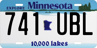 MN license plate 741UBL